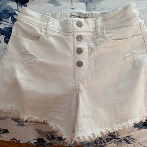 Abercrombie&fitch kids white denim shorts